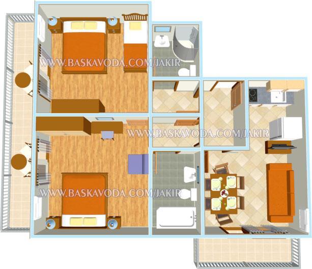 Apartman Jakir Башка-Вода Екстер'єр фото